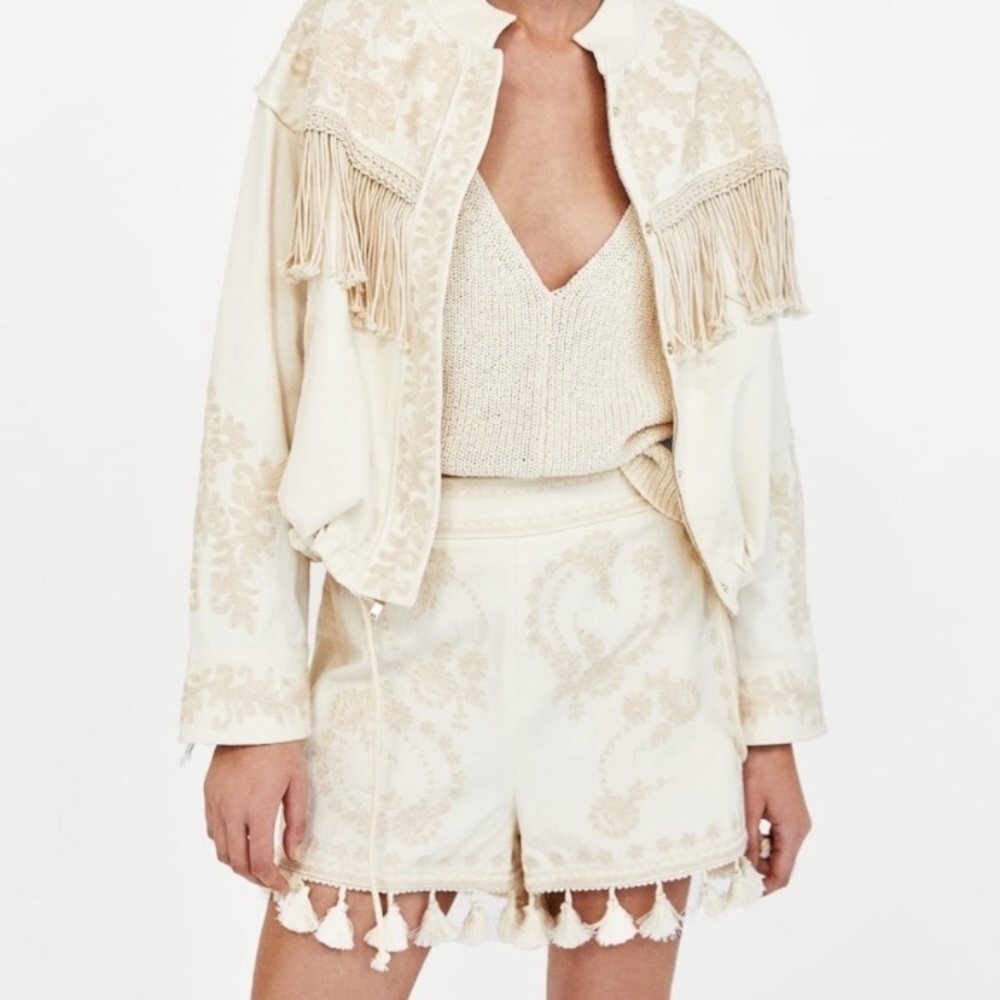 Zara tassel shorts